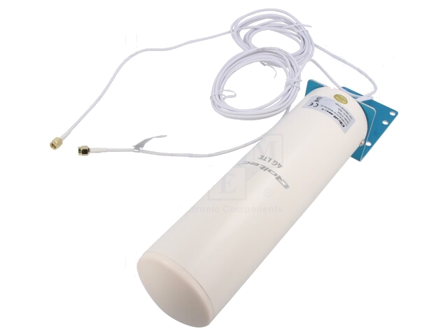 Antenne; wit; SMA; 50W; 600÷2700MHz; 50Ω; 3m; 5dBi; -20÷85°C; RG174 Antenne; wit; SMA; 50W; 600÷2700MHz; 50Ω; 3m; 5dBi; -20÷85°C; RG174